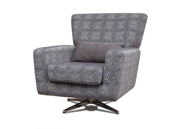 Poppy Grey Swivel Chair by Sofahouse