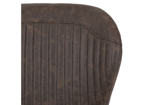 Quebec Brown Faux Leather Dining Chairs by Wholesale Beds & Furniture Close Up
