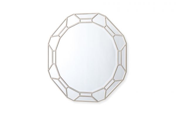 Rosa Silver Round Mirror by Vida Living