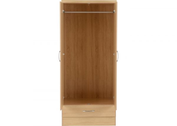 Nevada Sonoma Oak Effect 2-Door 1-Drawer Wardrobe by Wholesale Beds & Furniture