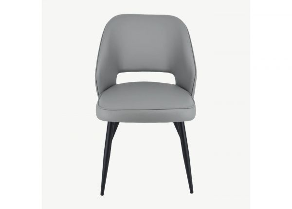 Sutton Light Grey PU Dining Chair by Balmoral Front