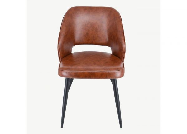 Sutton Two Tone Brown PU Dining Chair by Balmoral Front
