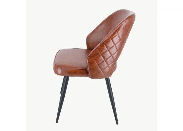 Sutton Two Tone Brown PU Dining Chair by Balmoral Side