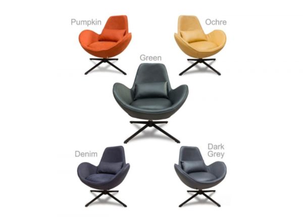 Swirl Swivel Chair Range by Sofahouse Colours