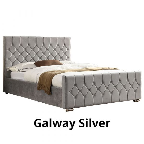Galway Silver 4ft6 Double Bedrame by GIE