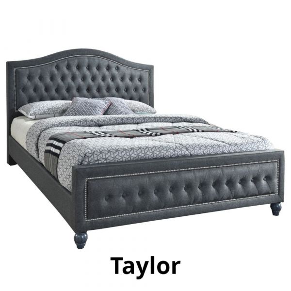 Taylor Grey 4ft6 Double Bedframe by GIE 