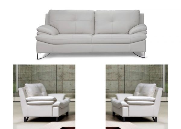 Pisa Mastic 3+1+1 Italian Leather Sofa Suite