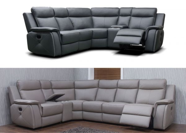 Infiniti Leather Fully Reclining Corner Sofa Range by Sofahouse