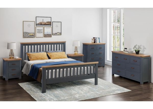 Treviso Midnight Blue 2+3 Drawer Chest by Annaghmore