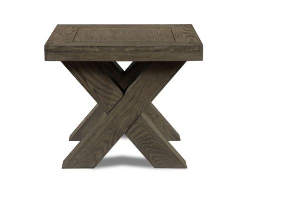 X Range Dark Oak Lamp Table by Honey B Side
